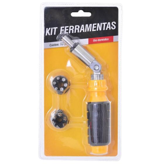 Imagem de Jogo Chave Articulada Com Catraca Reversível Cabo Ergonômico 12 Bits Fenda Philips Embutidos Wincy