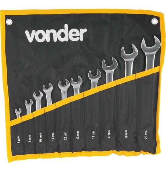 Imagem de Jogo Chave Combinada 6 A 22 Mm 10 Pcs Aço Cromo-v Vonder