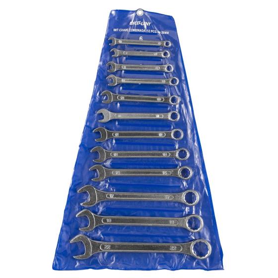 Imagem de Jogo Chave Combinada Estriada 6 A 22 Mm Kit 12 Peças