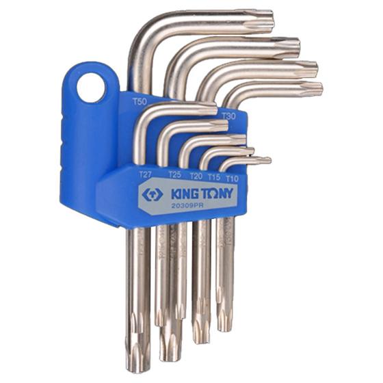 Imagem de Jogo Chaves Torx Com Suporte T10 a T50 (20309PR) - King Tony