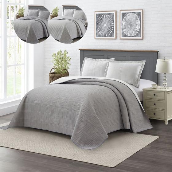 Imagem de Jogo Colcha de Cama Queen Jacquard Eternity Premium 3 peças