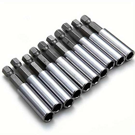 Imagem de Jogo com 10 Suporte de Broca Magnético com Extensão 1/4" - Ferramentas Elétricas