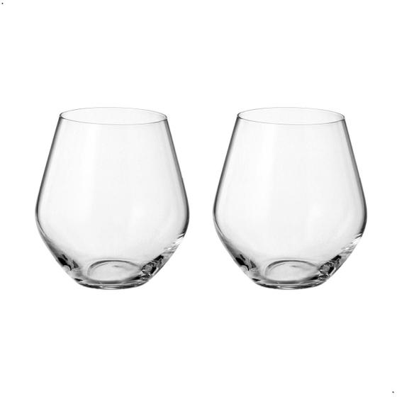 Imagem de Jogo Com 2 Copos De Cristal Whisky 500 Ml Linha Grus Bohemia