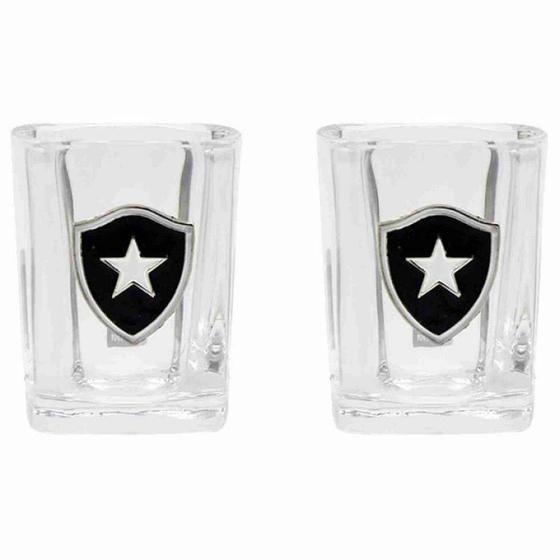 Imagem de Jogo Com 2 Copos De Vidro Para Shot 70Ml - Botafogo