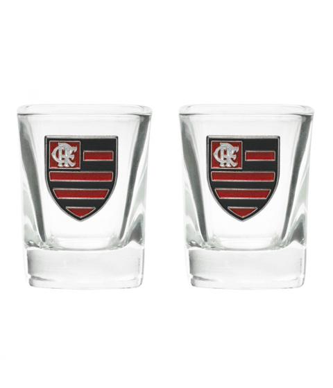 Imagem de Jogo Com 2 Copos De Vidro Para Shot 70ml - Flamengo
