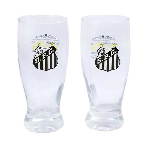 Imagem de Jogo Com 2 Copos de Vidro Santos Lager 350ml