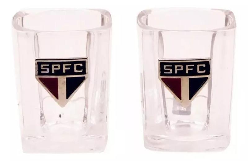 Imagem de Jogo Com 2 Copos São Paulo De Vidro Para Shot / Aperitivo 60ml