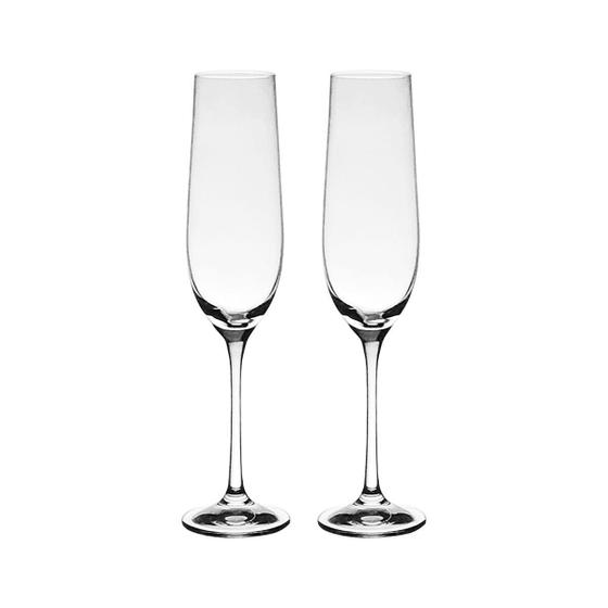 Imagem de Jogo Com 2 Taças De Cristal Champagne 190 Ml Helena Bohemia