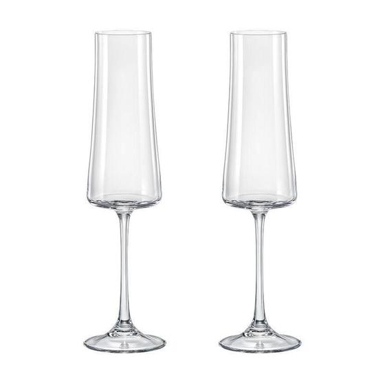 Imagem de Jogo com 2 Taças de Cristal Para Champagne 210 ml Linha Xtra Bohemia