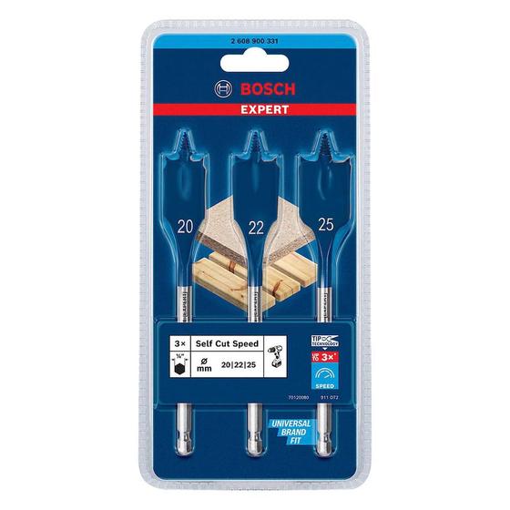 Imagem de Jogo com 3 Brocas Bosch EXPERT Self Cut Speed 20-25mm x 152mm