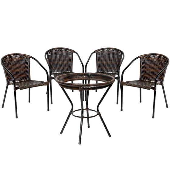 Jogo com 4 Cadeiras e Mesa Alta Biquíni Artesanal para Edícula, Área Gourmet, Jardim - Pedra Ferro Menor preço em Jogo com 4 Cadeiras e Mesa Alta Biquíni Artesanal para Edícula, Área Gourmet, Jardim - Pedra Ferro