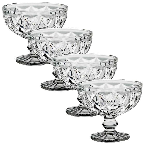 Imagem de Jogo com 4 Taças de Sobremesa Diamond 300ml