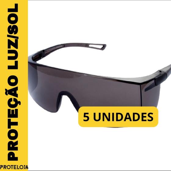 Imagem de Jogo com 5 Óculos de Proteção Segurança Epi Fome com CA Obras