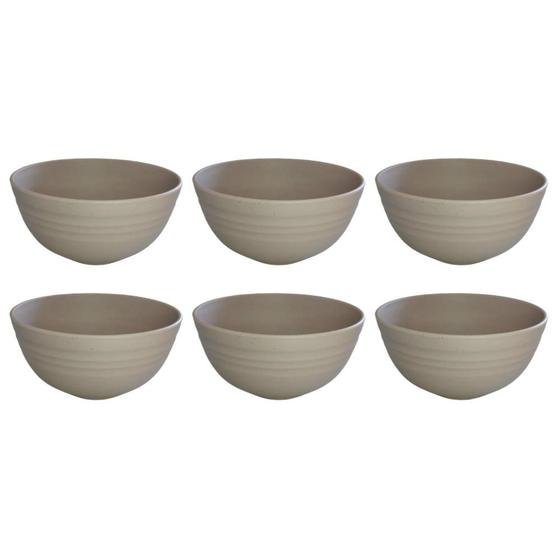 Imagem de Jogo Com 6 Bowls Bambu 300ml 13,5x7cm Cinza -  Lyor