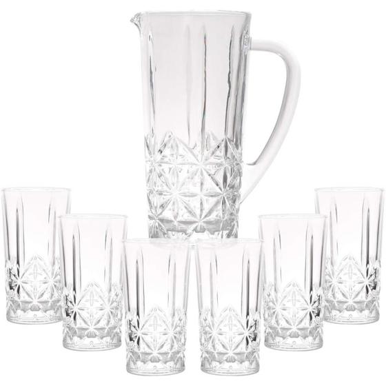 Jogo Com 6 Copos Altos 270ml E 1 Jarra 1l Vidro Stella Wolff Menor preço em Jogo Com 6 Copos Altos 270ml E 1 Jarra 1l Vidro Stella Wolff