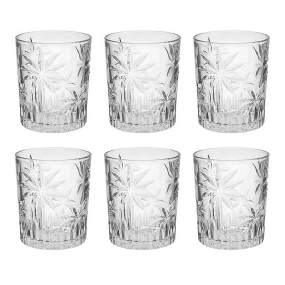 Imagem de Jogo Com 6 Copos Baixo de Cristal Palm Tree 340ml