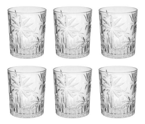 Imagem de Jogo Com 6 Copos Baixo De Vidro Palm Tree 340ml