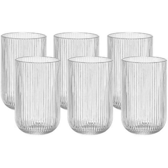 Imagem de Jogo com 6 Copos de Vidro Sleek - 420ml - Mimo style