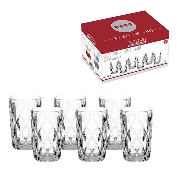 Imagem de Jogo com 6 Copos Diamond 340 Ml  - HAUSKRAFT