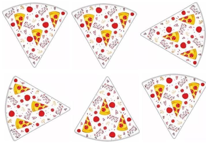 Imagem de Jogo Com 6 Prato Pizza Melamina Pizza Lover