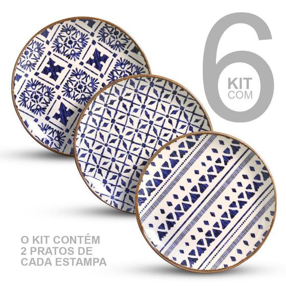 Jogo com 6 Pratos para Sobremesa Coup Asteca Menor preço em Jogo com 6 Pratos para Sobremesa Coup Asteca