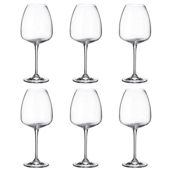 Imagem de Jogo com 6 taças Anser para vinho em cristal ecologico 440ml Bohemia