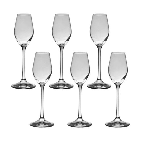 Imagem de Jogo Com 6 Taças De Cristal Licor 60 Ml Linha Helena Bohemia
