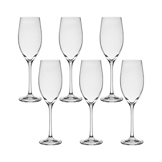 Imagem de Jogo com 6 Taças de Cristal para Champagne 230 ml Linha Megan Bohemia