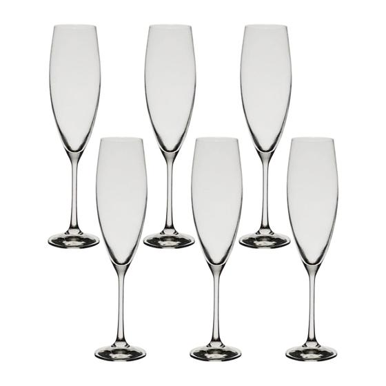 Imagem de Jogo com 6 Taças de Cristal Para Champagne 230 ml Sophia Bohemia
