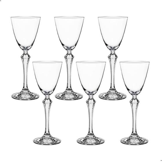 Imagem de Jogo com 6 Taças de Cristal Para Vinho Branco 190 ml Elisabeth Bohemia
