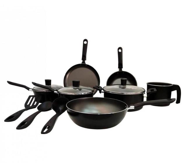 Jogo Conjunto de Panelas 10 Peças Antiaderente Ebony Brinox Menor preço em Jogo Conjunto de Panelas 10 Peças Antiaderente Ebony Brinox