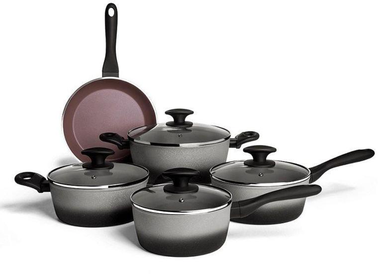 Jogo Conjunto de Panelas Cerâmica Indução 5pçs Life Prime Prata - Brinox Menor preço em Jogo Conjunto de Panelas Cerâmica Indução 5pçs Life Prime Prata - Brinox