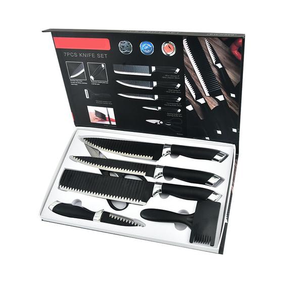Imagem de jogo conjunto kit facas cozinha churrasco cutelo