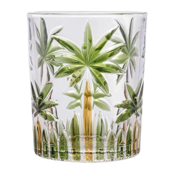 Imagem de Jogo Copo Baixo Cristal Palm Tree Wisky Coqueteis 340ml 6un Wolff