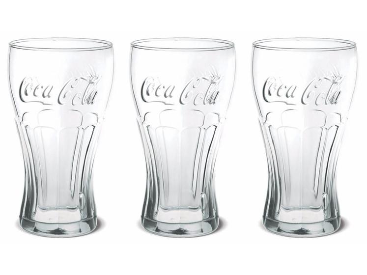 Imagem de Jogo Copo Coca-Cola Contour Vidro 300Ml 3 Unidades - Nadir