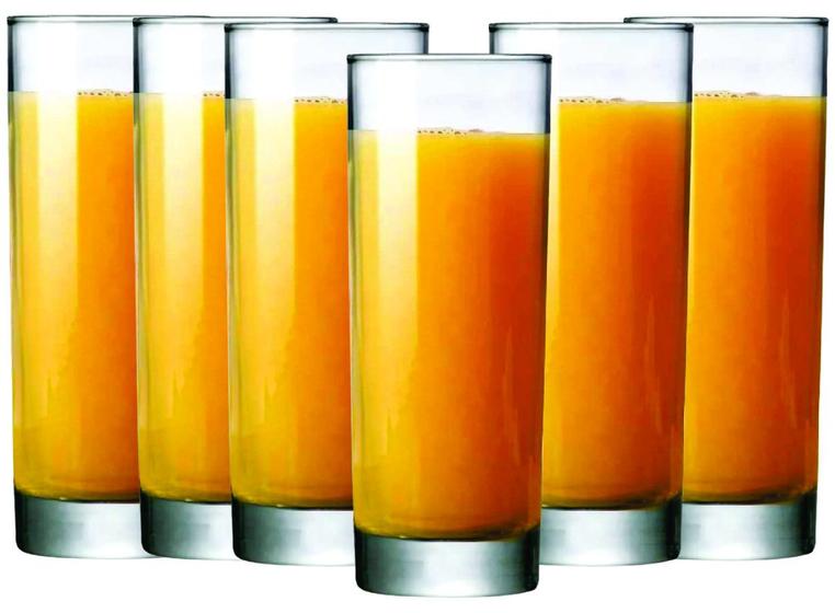 Imagem de Jogo Copos Long Drink Água Suco Multiuso 255ml Kit 6 Peças