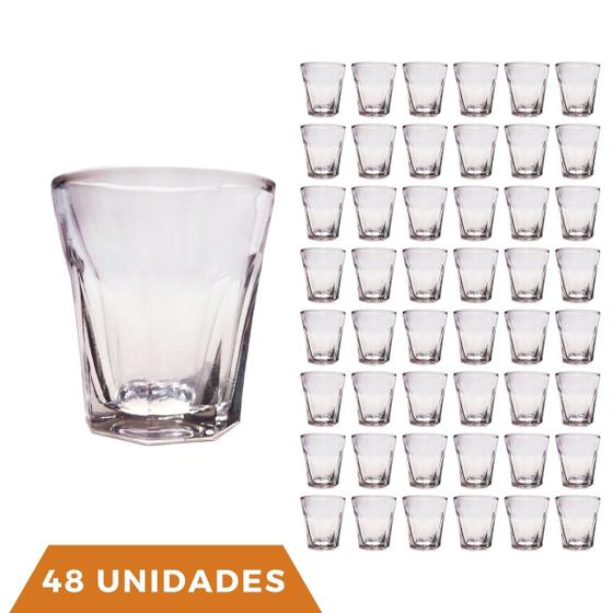 Imagem de Jogo Copos Shot 48 Peças Vidro Bar Cachaça Tequila Dose 45ml