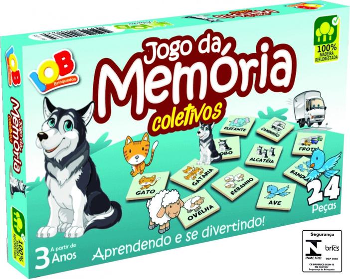 Imagem de Jogo da Memoria Coletivos IOB Brinquedo Infantil Recreativo