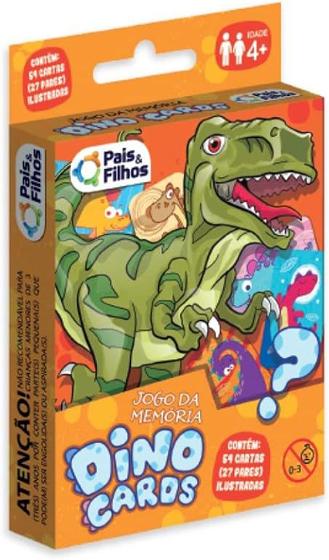 Imagem de Jogo Da Memoria Dino Cards 54 Cartas Colorido Infantil