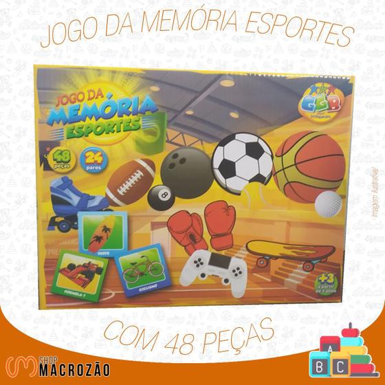 Imagem de Jogo da Memória Esportes Aquarela Pegagógico Infantil