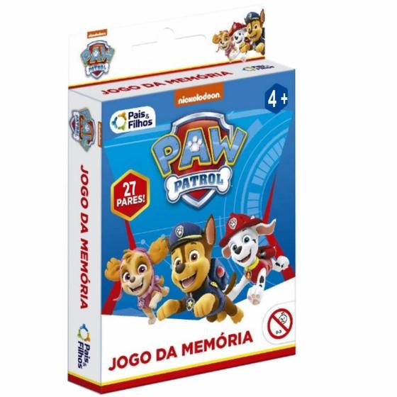 Imagem de Jogo da memória Patrulha Canina com 27 cartas - 792490 - Pais e Filhos