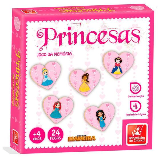 Imagem de Jogo da Memória Princesas Baby - Madeira - 8344 - Brincadeira De Criança