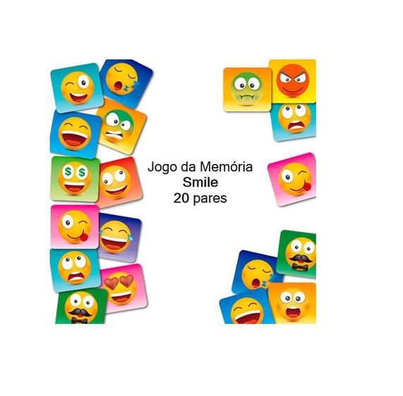 Imagem de Jogo Da Memoria Smile Com 20 Pares De Cartas Ilustrada
