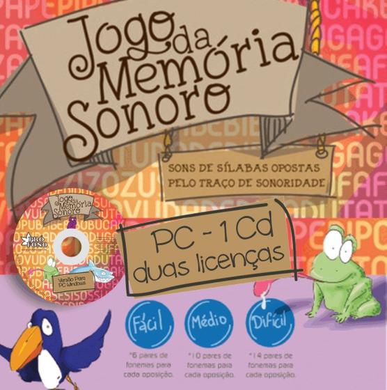 Imagem de Jogo da memória sonoro (windows cd)