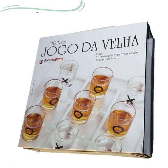 Imagem de Jogo Da Velha Shot Drinks 9 copos E Tabuleiro Grande.