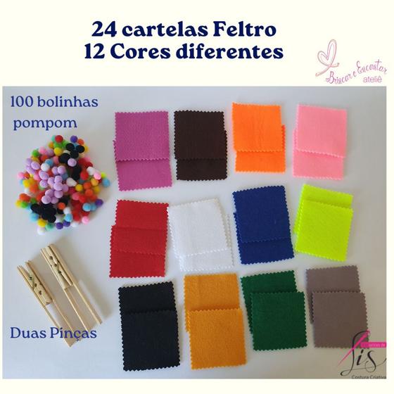 Imagem de JOGO DAS CORES - Sequência de Cores, Coordenação Motora - 24 cartelas de cores