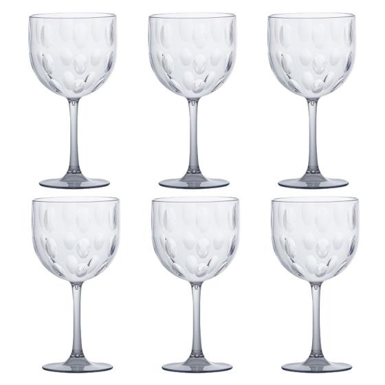 Imagem de Jogo de 12 Taças Gin Acqua Auto Relevo 570ml Acrílico Transparente