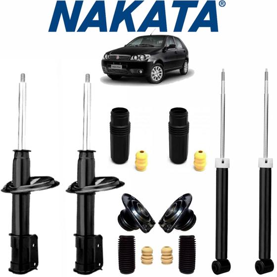 Jogo De 4 Amortecedor Nakata + 4 Kit Batentes Palio Novos Menor preço em Jogo De 4 Amortecedor Nakata + 4 Kit Batentes Palio Novos