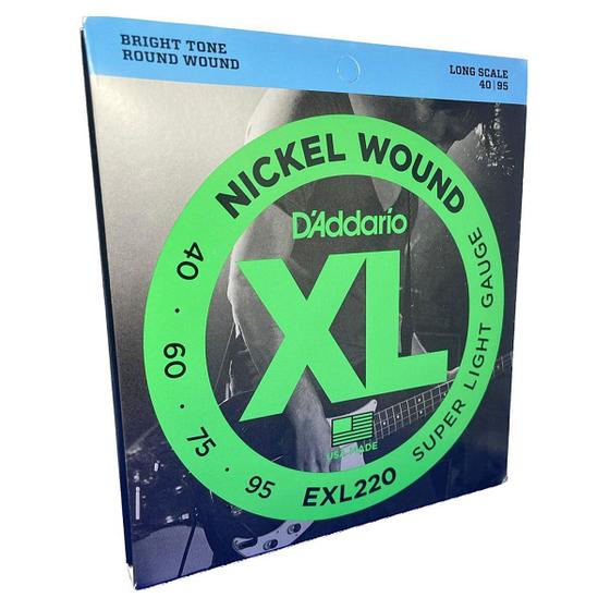 Imagem de Jogo de 4 cordas Daddario para contrabaixo EXL220 nickel Wound