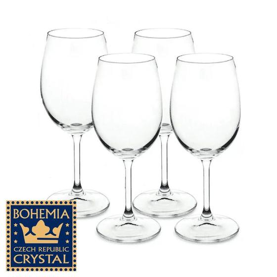 Imagem de Jogo de 4 Taças Cristal Bohemia para Vinho Tinto 580ml